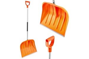 KB Tools Snow Shovel for Driveway – Heavy Duty Polypropylene Snow Shovels with Aluminium Handle – Cordless Snow Shovel for Garden, Yard, Patio – Recycled Material – Made in EU