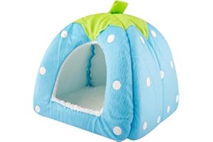 Luckious Pet Tent House - Cozy and Portable Mongolian Style Pet Bed, Warm Shelter for Dogs and Cats, Easy to Carry for Indoor and Outdoor Use(Blue)
