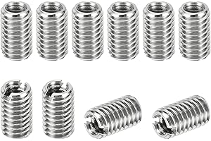 PATIKIL 10 szt. adapter gwintowany tulejka redukcyjna nakrętka M6 x 1 gwint zewnętrzny do M4 x 0,7 gwint wewnętrzny wkładka naprawcza nakrętka śruba reduktor konwersja stal szlachetna element łączący