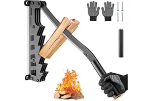 FACHMACH Pro Kindling Splitter Wall Mounted, Log Splitter Firewood Manual Wood Splitter, Heavy Duty Kindling Splitter with Ergonomic Handle, Ideal for Firewood, Robust Steel Design