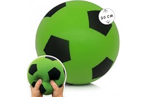 alldoro 63104 Balle en Mousse, au Design de Football, pour Les Enfants à partir de 18 Mois, 20 cm, 153 g, Vert