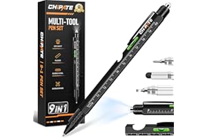 Chipate Geschenke für Männer, Adventskalender Füllung, 9 IN 1 Multifunktions Kugelschreiber Männergeschenke, Weihnachtsgeschenke für Männer, Geburtstagsgeschenk, Kleine Geschenke für Adventskalender