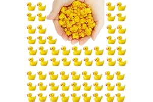 NOJGAC 120 Pcs Mini Ducks, Tiny Realistic Shape Resin Ducks Cute Miniature Toy, Bath Time Toys, Deracorations for Christmas Birthday Party Miniature Figures Micro Fairy Garden