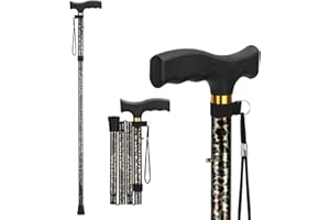 supregear Walking Stick for Women and Men, Collapsible, Lightweight, Sleek, Foldable Folding Walking Cane and Sticks for Seniors & Adults with Comfortable T-Handle