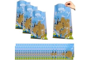 UHDS 50 Pezzi Sacchetto per Caramella, Bluey Sacchettini Compleanno Bambini, Sacchetti Regalo,Borsa di Regalo per Feste di Compleanno di Natale, Feste a Tema 25 x 16 cm