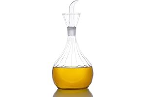 HAIZEEN 900ml Verseur/Bouteille/Burette à huile d’olive/vinaigre en verre anti-goutte/fuite sans entonnoir - Carafe à huile pour cuisine et barbecue