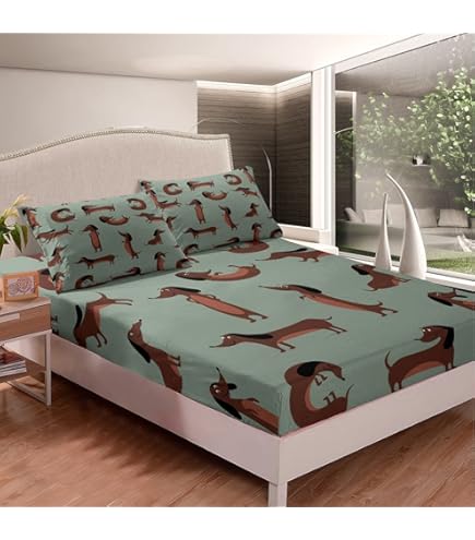 Lenzuola Per Letto Matrimoniale Con Stampa Gattini - Set 4 Pezzi, Microfibra, Tasca Profonda