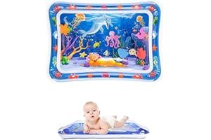 Zenovate Tapis Eau Bebe Eveil, Tummy Time Tapis d'eau Bébé Gonflable, Tapis Sensoriel Bébé pour tout-petits, Cadeau Bebe Jouet Bebe 3 6 9 12 Mois
