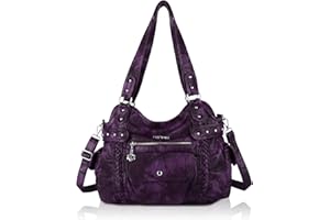 Angel Barcelo Roomy Fashion Hobo Womens Handbags Ladies Purse Satchel Shoulder Bags Tote Washed Leather Bag