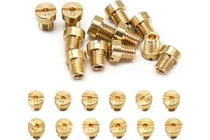 TONAUP Vergaserdüsen M5, 12 Stück 5mm Dellorto Düsenset, Hauptdüsenset m5 für Roller Motorrad Schaltmoped, 45-72