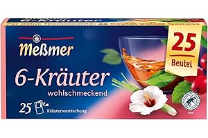 ‎MEßMER Meßmer 6-Kräuter-Mischung | 25 Teebeutel | Vegan | Glutenfrei | Laktosefrei