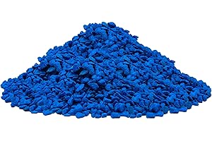 BMDP - Piedra Coloreada Decorativa - Piedras Acuario – Piedras Decorativas - Gravilla para Plantas Y Macetas – Pecera – Terrario Plantas – Decoracion Jardin Exterior -Grano 6-9 mm (1, Azul)