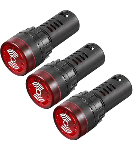 Led Clignotante Lot De 5 Voyants Lumineux Encastrés Rouge AC 220V - Pour  Tableau électrique, Signalisation