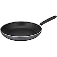 Amazon Brand - Solimo Aluminium Non Stick Frypan (28 cm, Hammertone finish, 3 coat, 2.9mm thickness), Black