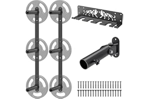 ‎KIPIKA Kipika Gym Organizer-Set – Hantelscheiben-Aufbewahrungsregal (2 Stück), Langhantel-Aufbewahrungsregal mit T-Stange, Landminen-Plattform-Befestigung – langlebige