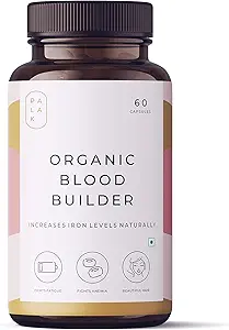 Palak notes: Organic blood builder with Palak notes proprietary blend of vitamin C, B12 and folate for naturally enhancing iron levels in the body: 60 capsules