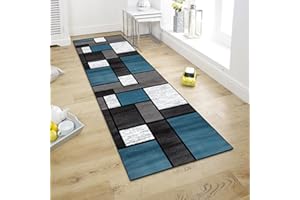 ‎WTHYGB WTHYGB Teppich Läufer 80x150cm für Flur Küche Wohnzimmer Schlafzimmer, 6mm Dicke Küchenläufer, rutschfest Polyester Dauerhaft Waschbar Teppichläufer, Anpassbar