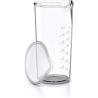 Arendo - Messbecher Kunststoff 600 ml – 20 Unzen – Klarsichtbecher transparent – ideal für elektrische Handmixer und…