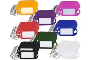 PEARL Napisy na klucze: 96 tabliczek na klucze z kółkami na klucze, do opisania, 8 kolorów (oznaczenie na klucze, zawieszka do opisywania kluczy, tabliczki do opisania)