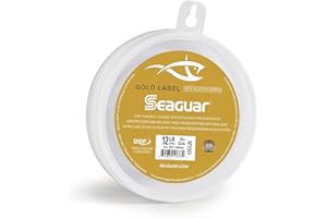 Seaguar Gold Label - Línea de Pesca de fluorocarbono, líder de Pesca Delgado y Fuerte, Doble Estructura para Mayor Resistencia y suavidad, Baja Memoria para facilitar los Nudos
