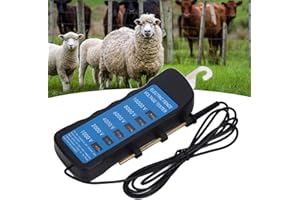 PLPLAAOO Elektrozaun Spannungsprüfer, Weidezaun Prüfgerät, Farming Zaunprüfer, Stromprüfer Weidezaun, Weidezaun Testgerät, 10000V Fehlersucher, Elektrozaun für Vieh, Gartengeräte mit 6 teiligem Licht