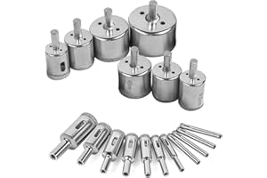 YEELIV Scie Cloche Diamant, Scie Cloche Carrelage, Foret Diamant Carrelage Pour Marbre Granit Porcelaine 6-50mm(18Pcs)