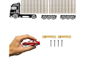 ART TWIST HOME 2x Hot Wheels Storage | Wooden Display Shelves with 160 Compartments | Wall Display Cabinet 78,5cm x 40cm x 4cm for Collectables Model Car or Mini Figure (LKW K02)