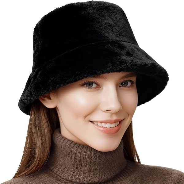 Crazy Bean Chapeau De Pêcheur Hiver Bob Femme Homme Fourrure Chaud