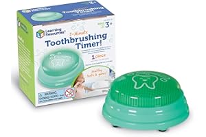 Learning Resources Minuterie Brossage Dents Enfants – 2 Minutes – Lumineuse et Sonore – Hygiène Dentaire Ludique – Compacte – Dès 3 Ans – Maison & Salle de Bain