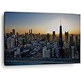 TRUECANVAS Chicago Skyline John Hancock Center, Wooden Framed Canvas Paintings for Home Decor | Bedroom, Living Room,Wall Decoration | Wall Art Painting, CT0377, Size 16 x 24 in