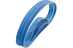 FEIHU Zestaw 30 sztuk taśm szlifierskich, korund cyrkonowy, 9 x 533 mm, po 5 sztuk o ziarnistości (60, 80, 100, 120, 240, 320) do szlifierek taśmowych, ostrzenia, usuwania rdzy