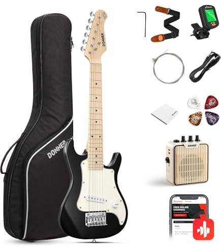 VISIONSTRING Kit Guitare Électrique Adulte Et Débutant Avec Ampli 10W - Pack Complet Noir 4/4