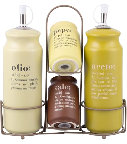 Set per aceto e olio cristallo nero/argento X-PLOSION | Maisons du Monde