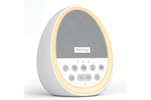 ‎DREAMEGG Dreamegg Nite 4 White Noise Machine, Tragbares Einschlafhilfe Babys mit 14 Klänge und Kopfhöreranschluss, Wiederaufladbares Weißes Rauschen Gerät mit Nachtlichtern für Baby Einschlafmusik Babygeschenk