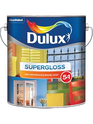Dulux Supergloss 5 in 1 | Super-Premium Enamel Paint for Wood and Metal surfaces | Rich, Deep, and long lasting shine, Mirror like finish | Crack Resi