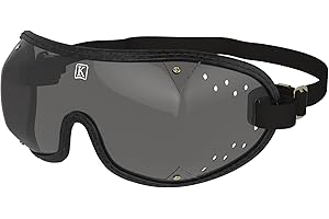 KROOPS Racing Jockey National Hunt Point to Point Goggles | Punched Vent (Black, Tinted)