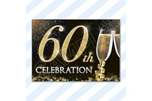 CYDPRINTING A6 CARDS - Birthday Party Invitations Invites Anniversary Celebration with Envelopes (60th Celebration) (Pack of 48)