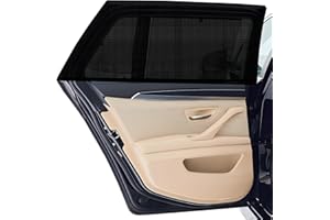 KUFAERBEAM Sonnenschutz Auto Baby, 2 Stück Sonnenschutz Auto Kinder mit UV-Schutz, Universell Autosonnenschutz Elastizitä Netz, Fenster Verdunkelung für Kinder, Hitze & Blendschutz