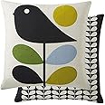 Ashley Wilde Orla Kiely Early Bird Cushion - Duckegg/Olive