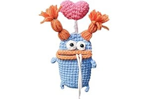 Eayoly Schlüsselanhänger Tasche | Süße Wurst Mund häkeln Autoschlüssel Hider - Travel Safe Lock Bag für Wurstmaul Fahrzeugschlüsselhalter Schlüsselanhänger Handarbeit Rundumschutzfunktion