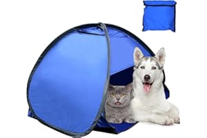 RUNYU Mini Kopfzelt, Strandmuschel Pop Up Strandzelt, Kopfstütze Zelt, Klein Pop Up Zelt Sonnenschutz Reise mit Aufbewahrungstasche für Familien Strand, Blau