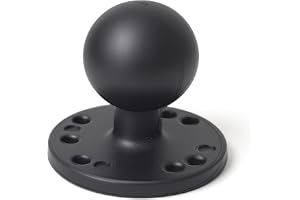 BONKZEBU 1,5 tums aluminium AMPS rund platta mount | Marine klass 6061 T6 legering, CNC bearbetad, Förborrade AMPS hål, hård