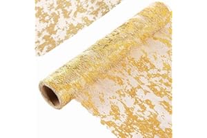 REFORUNG Camino de Mesa Oro Camino de Mesa Dorado Lentejuelas 28CM×15M Camino de Mesa Dorado Navidad Camino de Mesa Navideño Dorado para Cumpleaños y Bodas, Decoración para Ocasiones Especiales