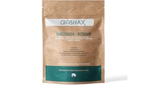 GIOSNAX - Oreilles de bœuf séchées Brun Rouge Grand, friandise, Snack, 100% bœuf, pour Chiens, sans Coquille, Extra résistant à la Morsure, séché doucement, Aliment complémentaire, 15 pièces