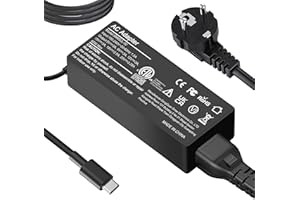 YBXYJQT Chargeur Rapide USB C 65W pour Lenovo Thinkpad X1 Carbon,T14, T15, T480, T490, T580, T590, E480, E490,Chromebook C330, S330, 100e, 300e, 500e,Yoga 720,910,920 Portable Adaptateur Type C