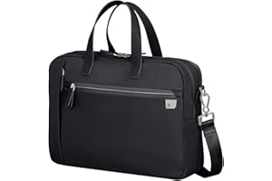 Samsonite Eco Wave - Bolsa de laptop de 15.6 pulgadas con 2 compartimentos, 39 cm, 15.5 L, negro (negro)
