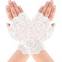 Lange Fingerlose Spitzenhandschuhe Mit Schnürung – Steampunk & Gothic Stil, Schwarz, Für Cosplay, Halloween & Partys