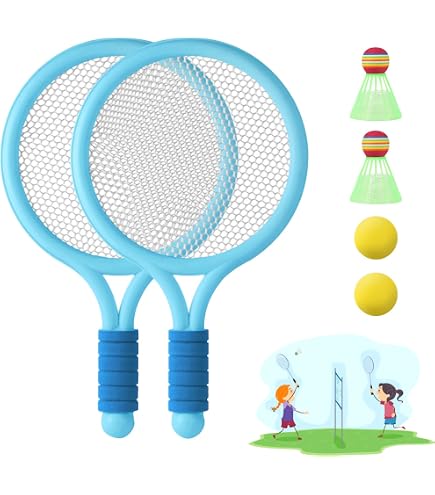 Lipstore Raquette de Tennis pour Enfants 21 Pouces Raquette Enfant Cadre en Alliage de Fer Cordes Haute Résistance Professionnelle pour Entraînement Jardin Récréatif Bleu