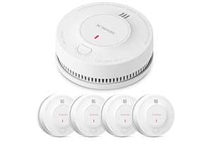 X-Sense Verbesserter Rauchmelder 10 Jahre Batterie, Feuermelder mit fotoelektrischem Sensor, TÜV und EN14604 geprüfte Brandme