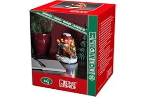 Konstsmide Luces de Navidad Buzón de Escena de niño y Perro, Adorno de Navidad, Funciona con Pilas: 3 diodos AAA (excluidos)